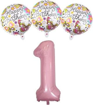 shumee ROZA BALONI ZA PRVI ROJSTNI DAN ENOLETNA ZABAVA