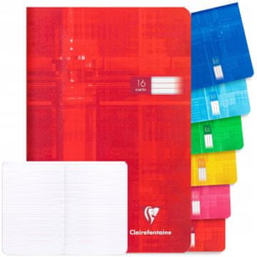 shumee DVOJNO VRSTIRAN BARVNI ZVEZEK A5 16 LISTOV 90 g/m2 šola Clairefontaine