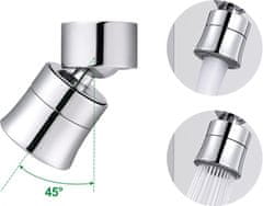 shumee 360° VRTLJIV PREZRAČEVALNIK PIPE KROMIRANI PODALJŠEK PIPE