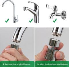 shumee 360° VRTLJIV PREZRAČEVALNIK PIPE KROMIRANI PODALJŠEK PIPE