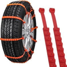 shumee PROTIZDRSNE VERIGE VEZICE ZA PNEVMATIKE ZA SNEG IN LED RDEČE 2 kom