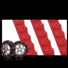 shumee PROTIZDRSNE VERIGE VEZICE ZA PNEVMATIKE ZA SNEG IN LED RDEČE 2 kom