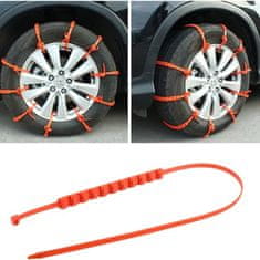 shumee PROTIZDRSNE VERIGE VEZICE ZA PNEVMATIKE ZA SNEG IN LED RDEČE 2 kom