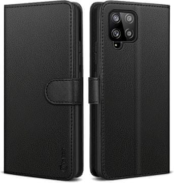 shumee ELEGANTNA OVITEK IZ ČRNEGA PU USNJA ZA SAMSUNG GALAXY A42