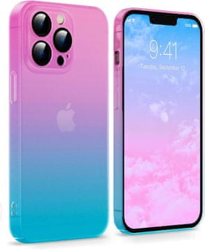 shumee TRDI OVITEK ZA APPLE IPHONE 13 PRO ROZA MODER OMBRE A2483