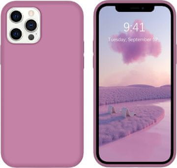 shumee OVITEK ZA APPLE IPHONE 12 PRO MAX SILIKON OJAČAN VIJOLIČEN