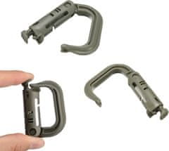 shumee 4x KARABIN MOLLE GRIMLOCK D-RING TACTICAL GREEN