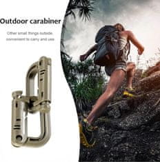 shumee 4x KARABIN MOLLE GRIMLOCK D-RING TACTICAL GREEN