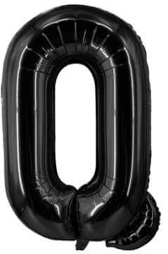 shumee VELIK BALON 40 CM ROJSTNI DAN ČRKA Q ČRNA OKRASNA ALU FOLIJA