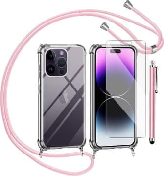 shumee OVITEK ZA APPLE IPHONE 14 PRO MAX OVITEK PROZOREN Z VRVICO STEKLO PISALO