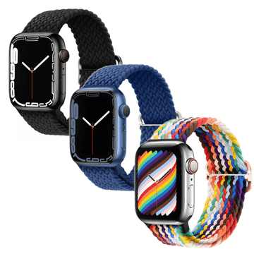 shumee 3xZAPESTNICA ZA APPLE WATCH 1/2/3/4/5/6/7/8/9/SE 38/40/41 mešana barva