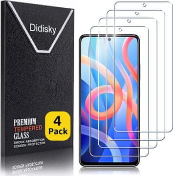shumee 4x KALJENO STEKLO ZA XIAOMI REDMI NOTE 11 VISOKA ZAŠČITA PRED UDARCI