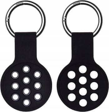 shumee AirTags ZAŠČITNA OZNAKA MEHKA GUMA ČRNA X2