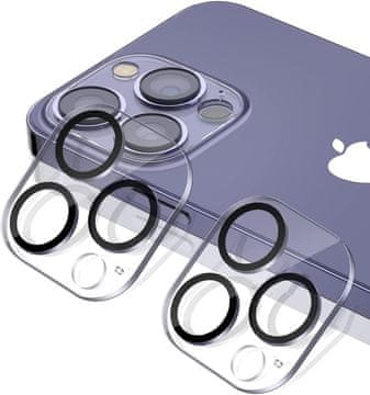 shumee 2x KALJENO STEKLO ZA TROJNO KAMERO ZA APPLE IPHONE 14 PRO/14 PRO MAX