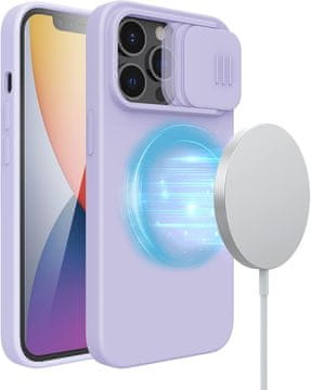 shumee OVITEK ZA APPLE IPHONE 13 PRO MAX 6.7"" FLEKSIBILNI OVITEK VIJOLIČEN MAGSAFE NILLKIN