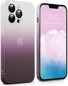 shumee OVITEK ZA APPLE IPHONE 14 PRO 6.1"" BELO VIJOLIČEN OMBRE + OBESEK