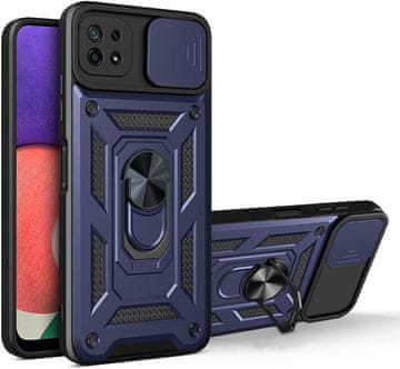 shumee OVITEK ZA FOTOAPARAT SAMSUNG GALAXY A22 5G NAVY MODER Z OBROČKOM