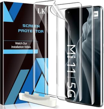 shumee 3x ZAŠČITNA FOLIJA ZA XIAOMI MI 11/MI 11 PRO 5G 6.81"" ZAOBLJENE STRANICE