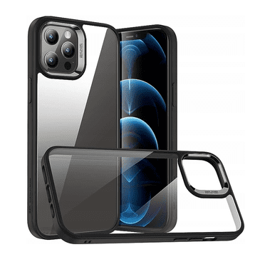 ESR ESR OVITEK ZA APPLE IPHONE 12 PRO MAX SILIKONSKI ČRN OKVIR PROZOREN HRBAT