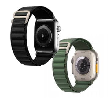 shumee 2xPAŠEK ZA URO APPLE WATCH 38/40/41mm SE/9/8/7/6/5/4/3/2 ČRNO ZELEN