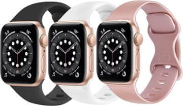 shumee 3x APPLE WATCH PAŠEK 38/40/41mm SE/9/8/7/6/5/4/3/2 RAZLIČNE BARVE