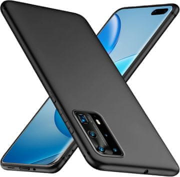 shumee OVITEK OVITEK ZA HUAWEI P40 PRO SILIKONSKI HRBAT ČRN ELS-NX9 ELS-N04