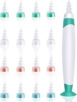 shumee KOMPLET ZA ČIŠČENJE IN ODSTRANJEVANJE UŠESNEGA MESLA SOFT SPIRALE 16kos