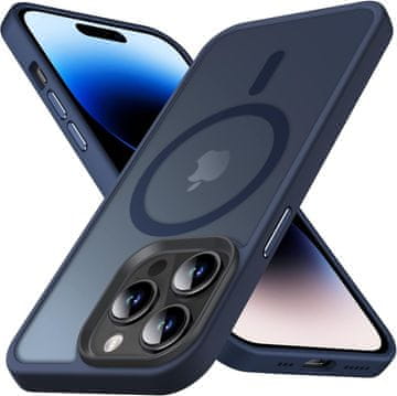 shumee OVITEK ZA APPLE IPHONE 14 PRO MAX NAVY BLUE POLPROZOREN HRBAT +MAGSAFE