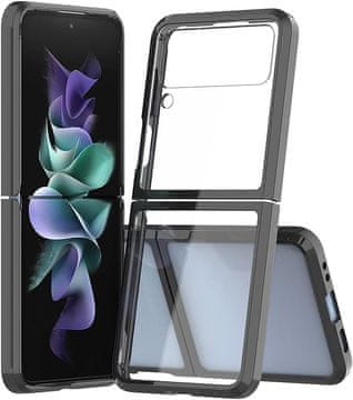 shumee OVITEK Z OKVIRJEM ČRNO ZA SAMSUNG GALAXY Z FLIP 4 PREKLOP + OVITEK SM-F721B