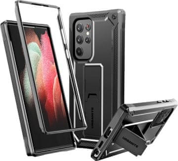 shumee BUMPER OVITEK ZA SAMSUNG GALAXY S22 ULTRA 5G ČRNO MOČNO STOJALO SM-908
