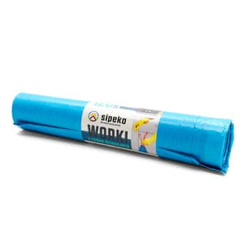 shumee Vreče za odpadke 120l modre LDPE a'10 s trakom