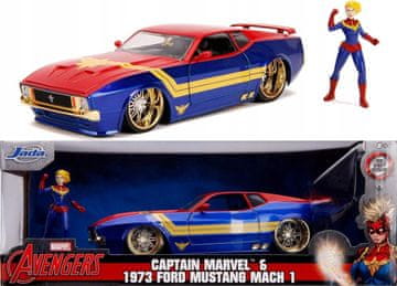 Jada Toys Ford Mustang '73 Kapitan Marvel MAŠČEVALCI JADA 1:24