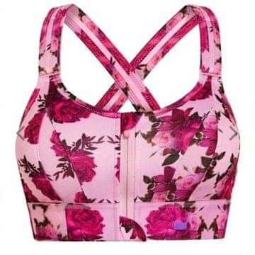shumee ŠPORTNI NEDRČEK SHEFIT ROZA S CVETLIČNIM POTISKOM, MOČNA OPORA, NASTAVLJIV, L