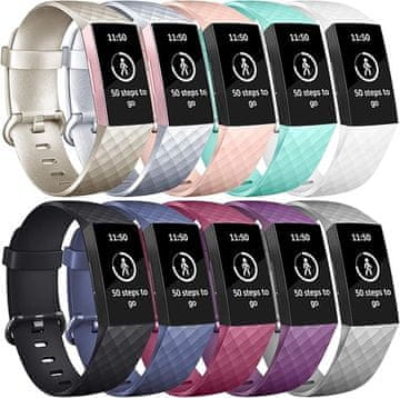 shumee 10x FITBIT Charge 3/4 TPU PAŠEK ZA URO NEPREMOČLJIVA MEŠANICA BARV S