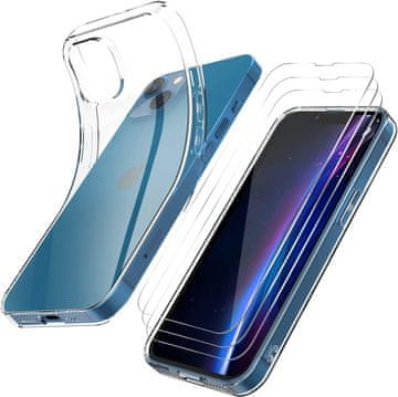 shumee KOMPLET OVITEK ZA IPHONE 14 Plus CLEAR PROZOREN + 3x KALJENO STEKLO