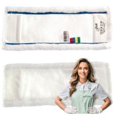 Ploščata krpa 40 cm mikrovlakna bela Premium (MMW40S)
