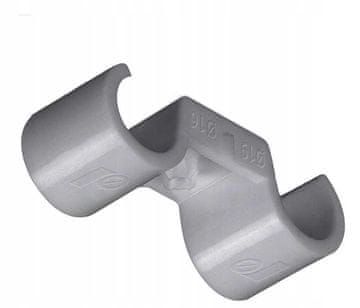shumee Plastični nosilec za cevi 2x25 mm 30 kosov