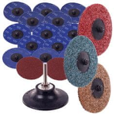 shumee KOMPLET BRUSNEGA PAPIRJA IN BRUSNIH DISKOV 75 MM 19 KOSOV ZA BRUSILNIKE