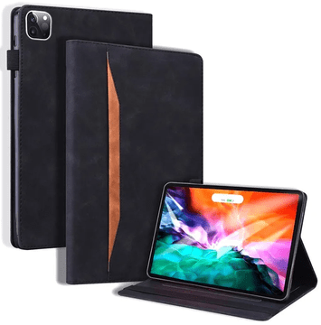 shumee OVITEK ZA APPLE IPAD PRO 11"" 4/3/2/1 EKO USNJE ČRNO RJAV + STEKLO + STYLUS