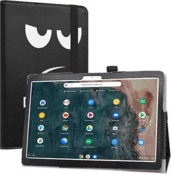 shumee OVITEK ZA TABLICO ARCHOS T96 9.6"" PU USNJE ČRN Z VZORCEM S STOJALOM