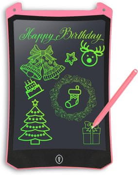 shumee TABLICA ZA RISANJE IN PISANJE Z LCD ZASLONOM ROZA 8,5"