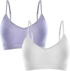 shumee MEHAK ŠPORTNI NEDRČEK 2-PAK BELO VIJOLIČEN XL