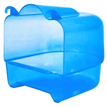 shumee Akrilni bazen BLUE Parrot - pritrjen na kletko za majhne papige ali druge eksotične ptice