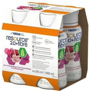 shumee Nestlé RESOURCE 2 + Vlaknine gozdni sadeži 4 x 200 ml