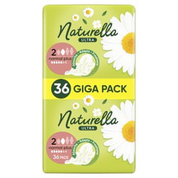 shumee Naturella Ultra Normal Plus Size 2 higienski vložki s krilci 36 kosov.