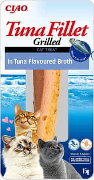 shumee INABA CIAO Tuna Filet in Tuna Flavored Broth mačja poslastica 15 g (EU001)