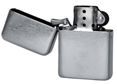 shumee Gentelo luksuzni brušen srebrn bencinski vžigalnik