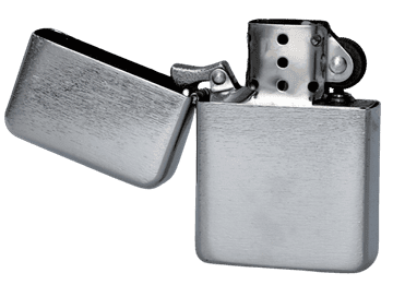 shumee Gentelo luksuzni brušen srebrn bencinski vžigalnik