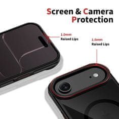 Tech-protect MagHybrid MagSafe ovitek za iPhone 17 Air, črna / rdeča