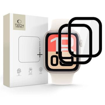 Tech-protect Glass Flex 2x zaščitno steklo za Apple Watch 4 / 5 / 6 / SE 1 / 2 / 3 (40mm), črn